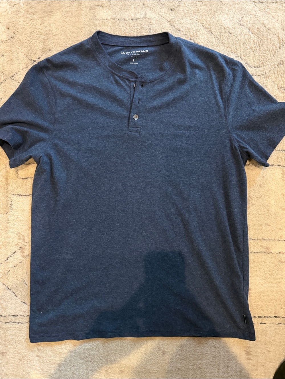 Lucky Brand Men’s Dark Navy Short Sleeve Henley